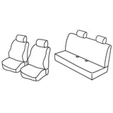 Black/Blue Seat Cover Set Fiat Panda 09/03&gt;01/12 Classic 02/12&gt;12/12 C15016D