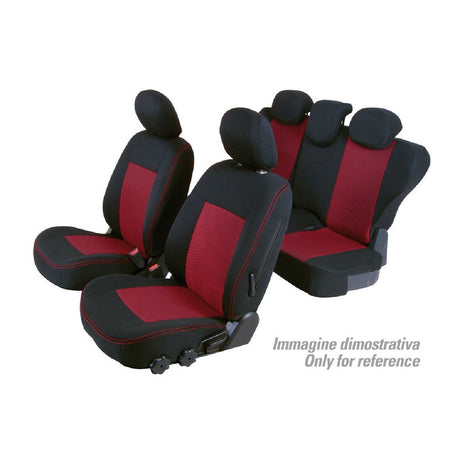 Set coprisedili Nero/Rosso Fiat Panda 09/03>01/12 Classic 02/12>12/12 C15017E