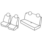 Lampa Superior Seat Cover Set - Hazelnut - Fiat Panda (02/12&gt;)