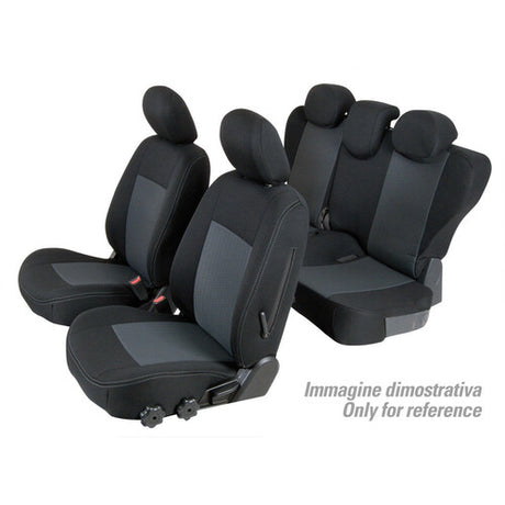 Lampa Superior Seat Cover Set - Black/Grey - Fiat Panda (02/12&gt;)