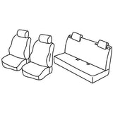 Juego de fundas de asiento superiores negras/rojas para Fiat Grande Punto 5p 09/05>04/12 C15042E QC15042E