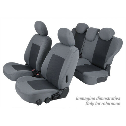 Juego de fundas de asiento superiores gris/negro Fiat Grande Punto 5p 09/05>04/12 C15043C QC15043C