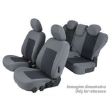 Juego de fundas de asiento superiores gris/negro Fiat Grande Punto 5p 09/05>04/12 C15043C QC15043C