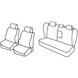 Lamp Superior Seat Cover Set - Black/Grey - Fiat Croma (05/05&gt;04/11)