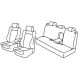 Set coprisedili Superior Nero/Rosso Volkswagen Golf VI 5p (11/08>10/12) Highline