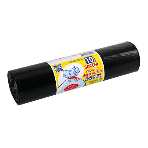 Lampa Roll of 10 Black Garbage Bags - 90x120 cm