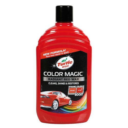 Turtle Wax Color Magic, cera protettiva arricchita con colore - 500 ml - Rosso