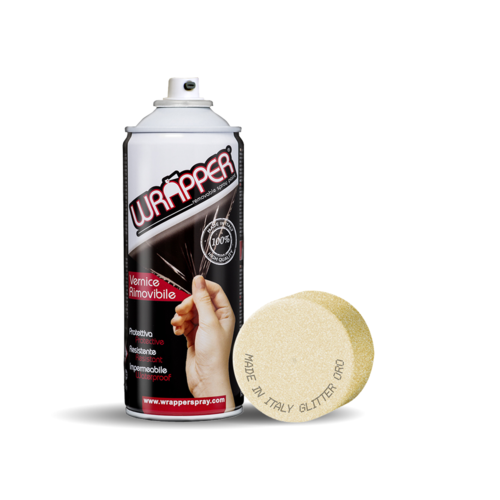 Wrapper pellicola spray rimovibile, 400 ml - Glitter oro