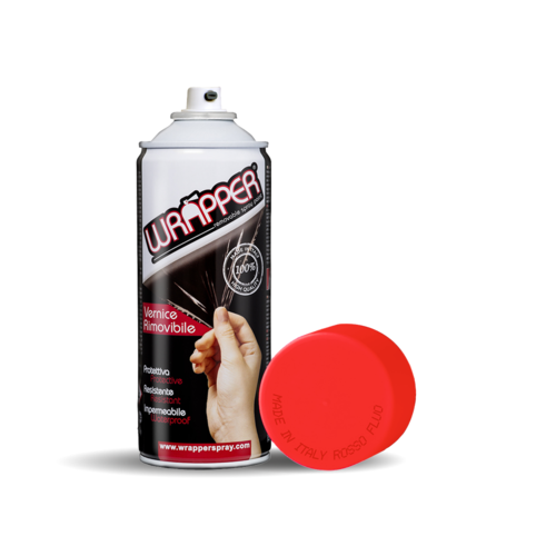 Wrapper pellicola spray rimovibile, 400 ml - Rosso fluo