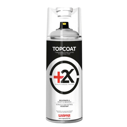 Wrapper Topcoat+2k, spray transparente bicomponente no removible 400 ml Brillo