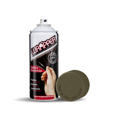 Envoltorio de película en aerosol removible, 400 ml - Caqui Oliva