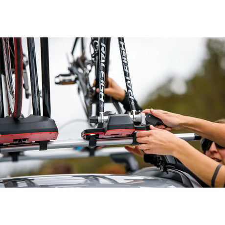 Yakima HighSpeed ​​Dachfahrradträger mit Vorderradbefestigung – Schwarz