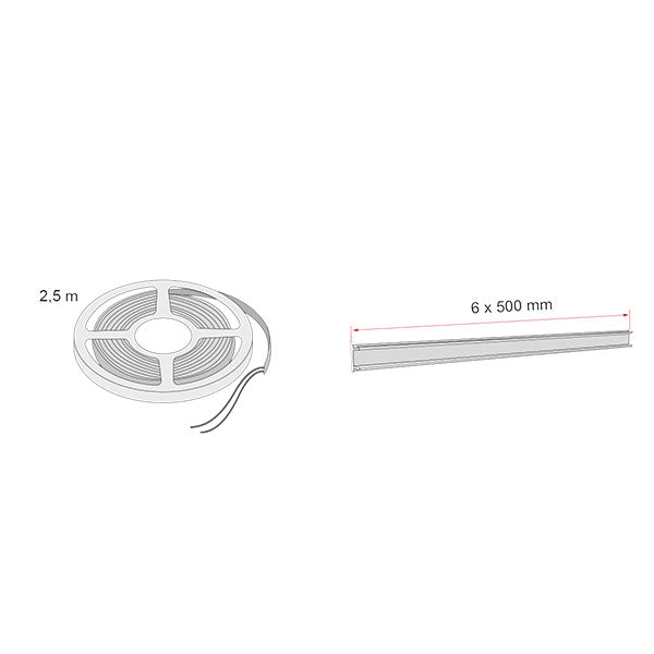 Fiamma Kit LED Strip Awning per Tendalino F43van 2,5 m