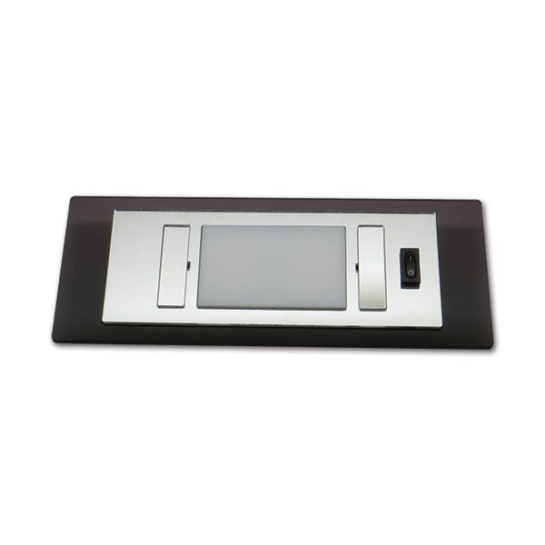 Tecnoled Black Linear Indoor Ceiling Light for Campers and Caravans with Switch