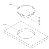 Lavello inox tondo diametro 260mm LVL410