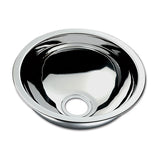 Fregadero redondo de acero inoxidable de 300 mm - Fregadero circular para autocaravanas y barcos 8032793936701