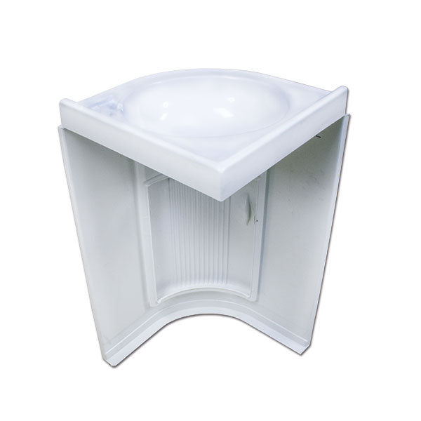 Corner Van and Camper Sink with White Cabinet LVL506