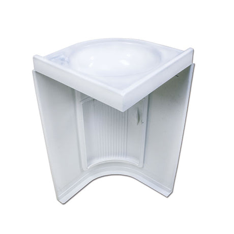 Lavandino Van e Camper angolare con mobiletto bianco LVL506