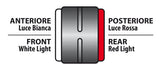 Lampa Ilumia Luce Ingombro 2 LED Bianco/Rosso 24V Attacco L