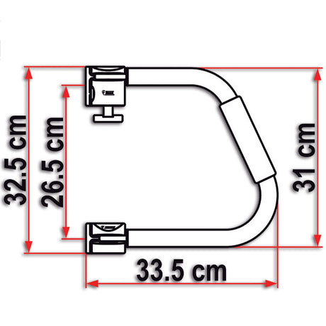 Fiamma Maniglia di sicurezza Security 31 in alluminio bianco 03513-01-