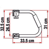 Fiamma Security 31  Maniglia di Sicurezza Pieghevole in Alluminio Bianco 03513-01-