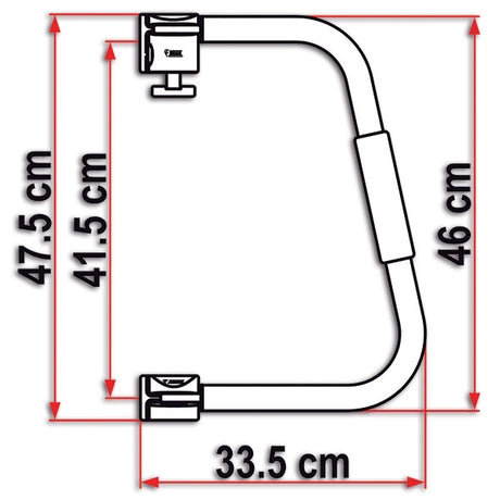 Fiamma Maniglia di sicurezza Security 46 in alluminio bianco 03513A01-