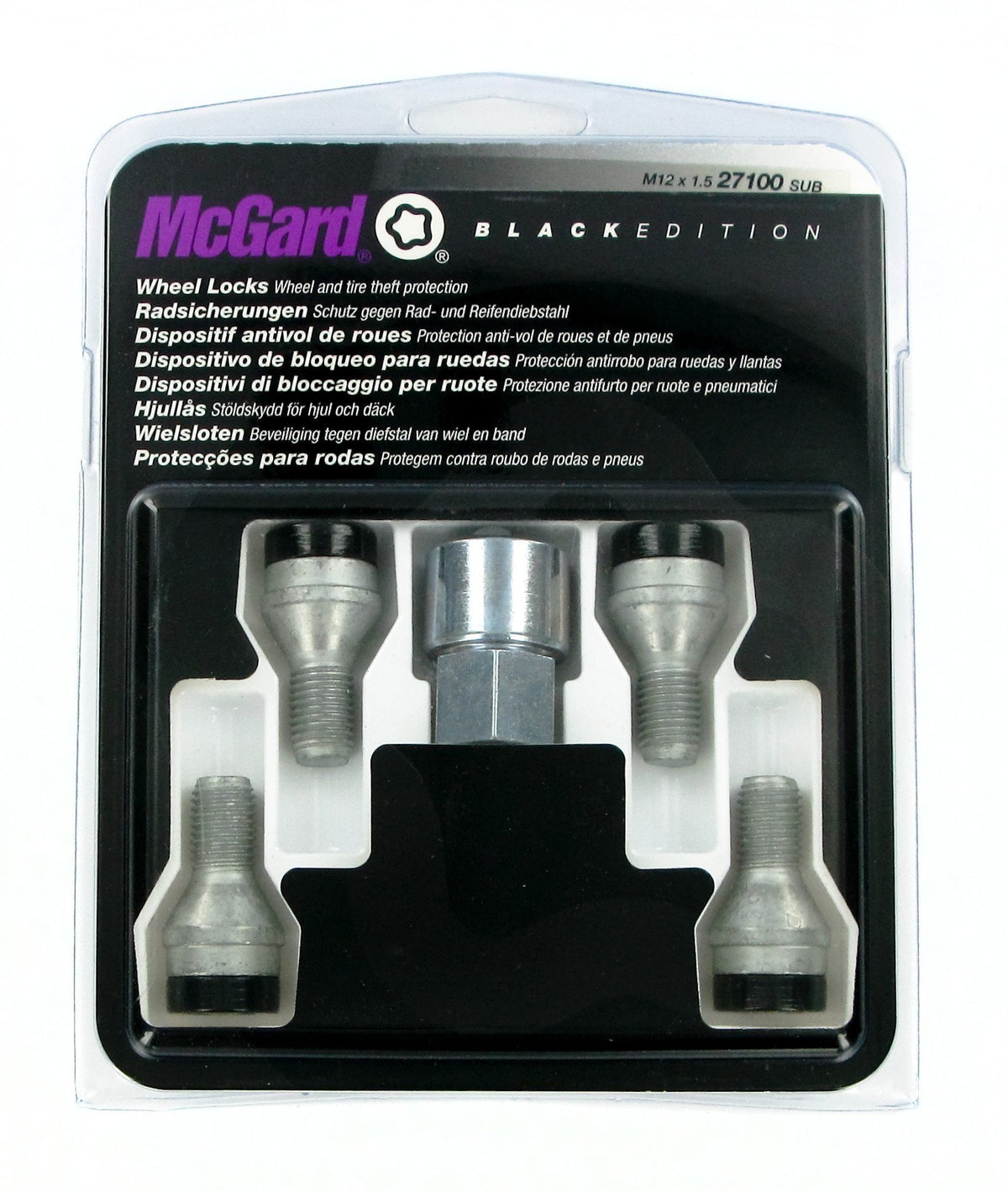 McGard Bulloni ruota auto conici kit 4 pz - Black Edition - A200