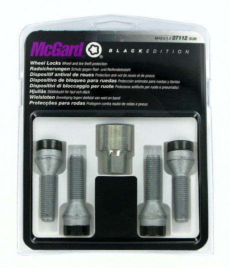 McGard Bulloni ruota auto conici kit 4 pz - Black Edition - A160