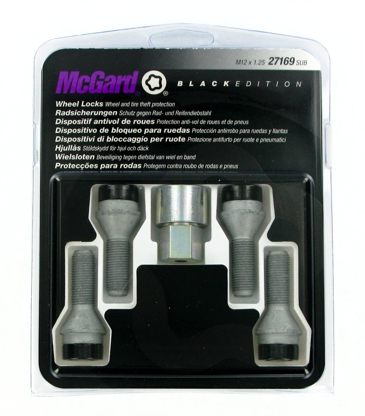 McGard Bulloni ruota auto conici kit 4 pz - Black Edition - A060