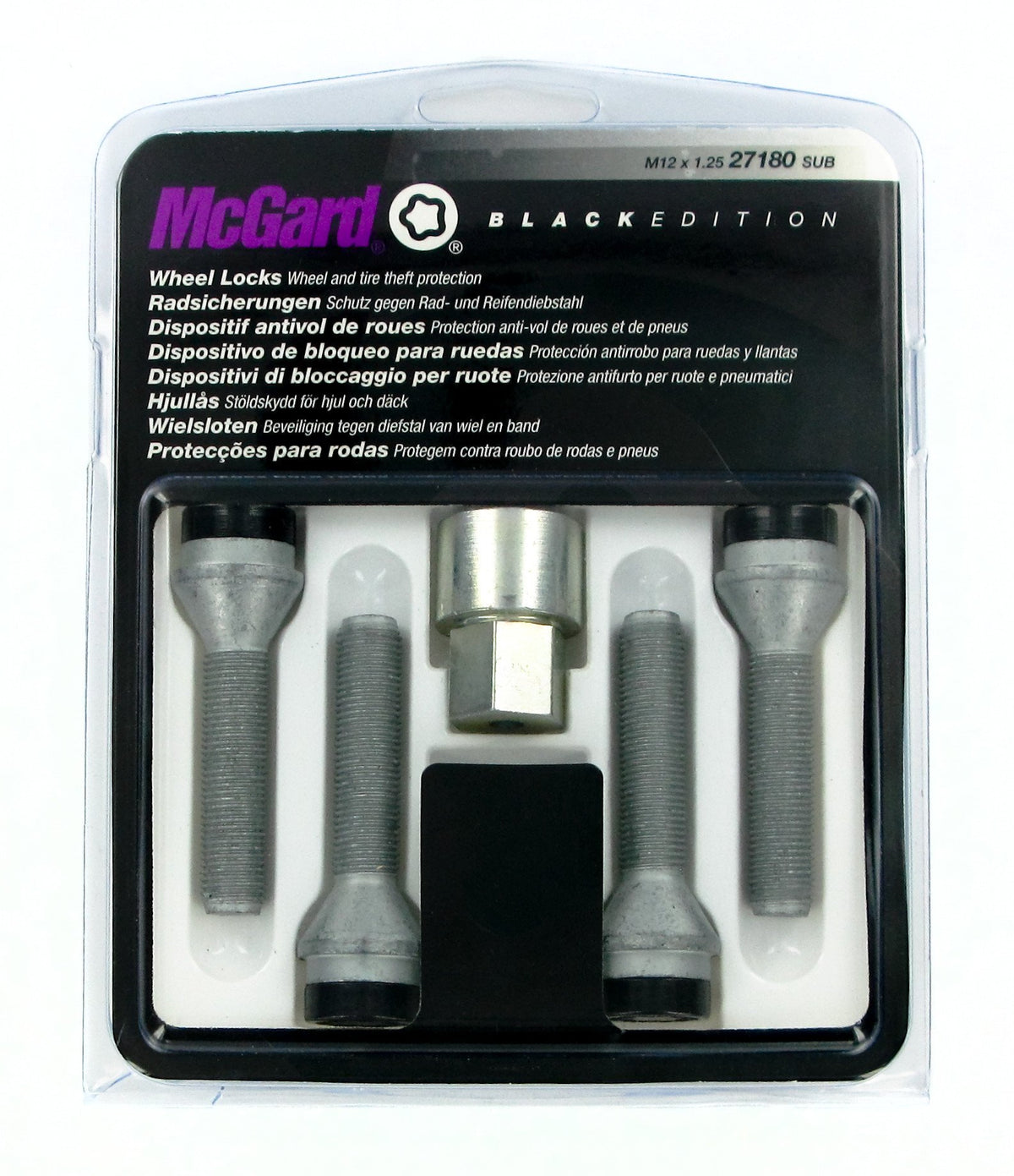 McGard Bulloni ruota auto conici kit 4 pz - Black Edition - A080