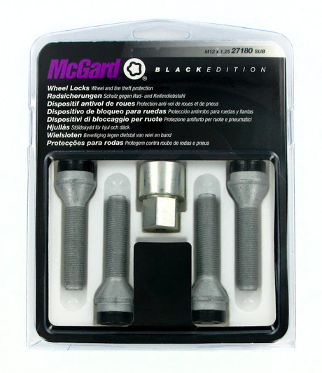 McGard Bulloni ruota auto conici kit 4 pz - Black Edition - A080
