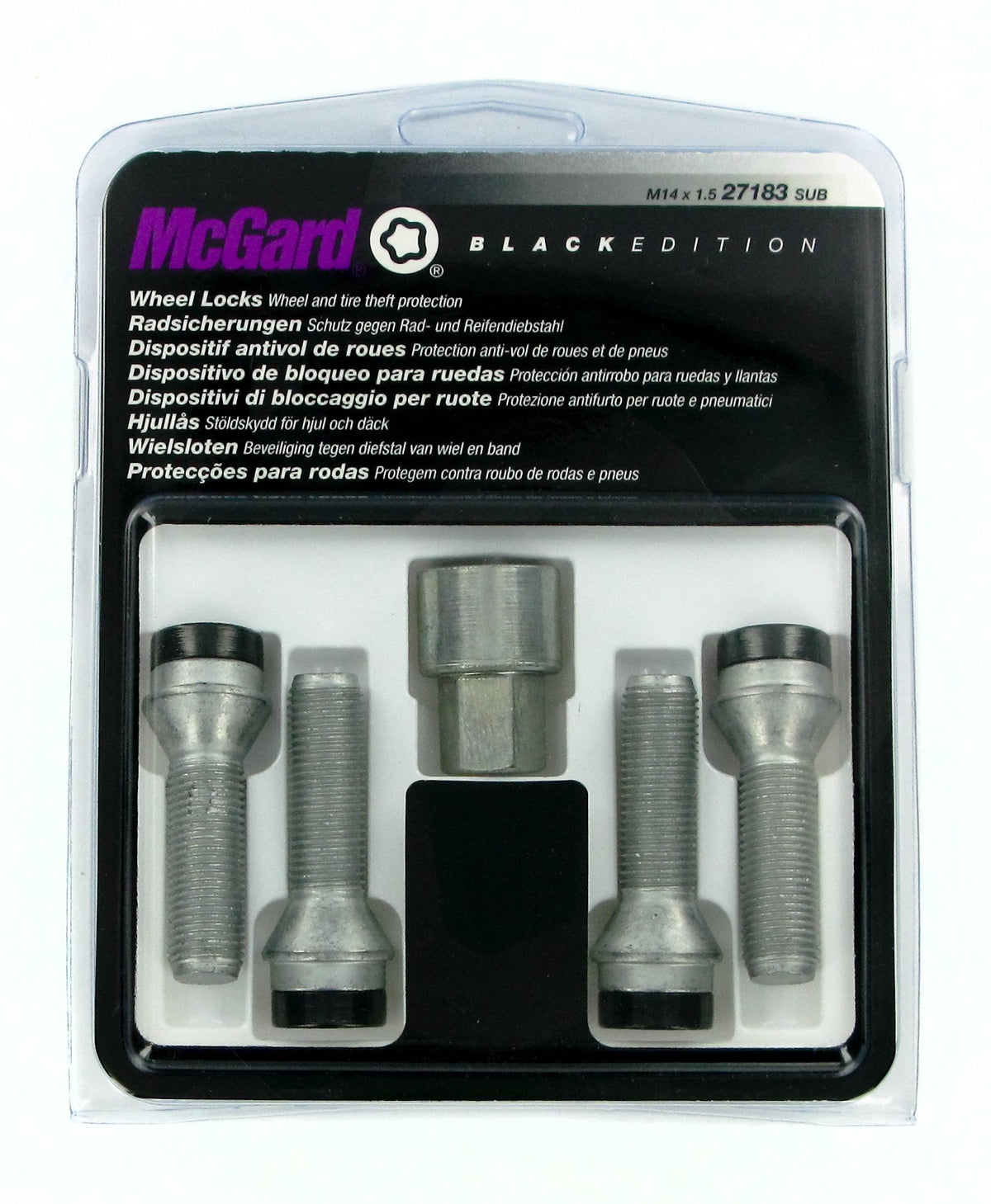 McGard Bulloni ruota auto conici kit 4 pz - Black Edition - A320
