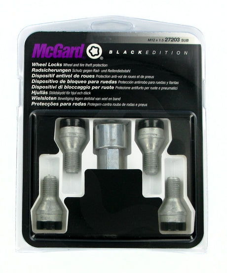 McGard Bulloni ruota auto conici kit 4 pz - Black Edition - A090