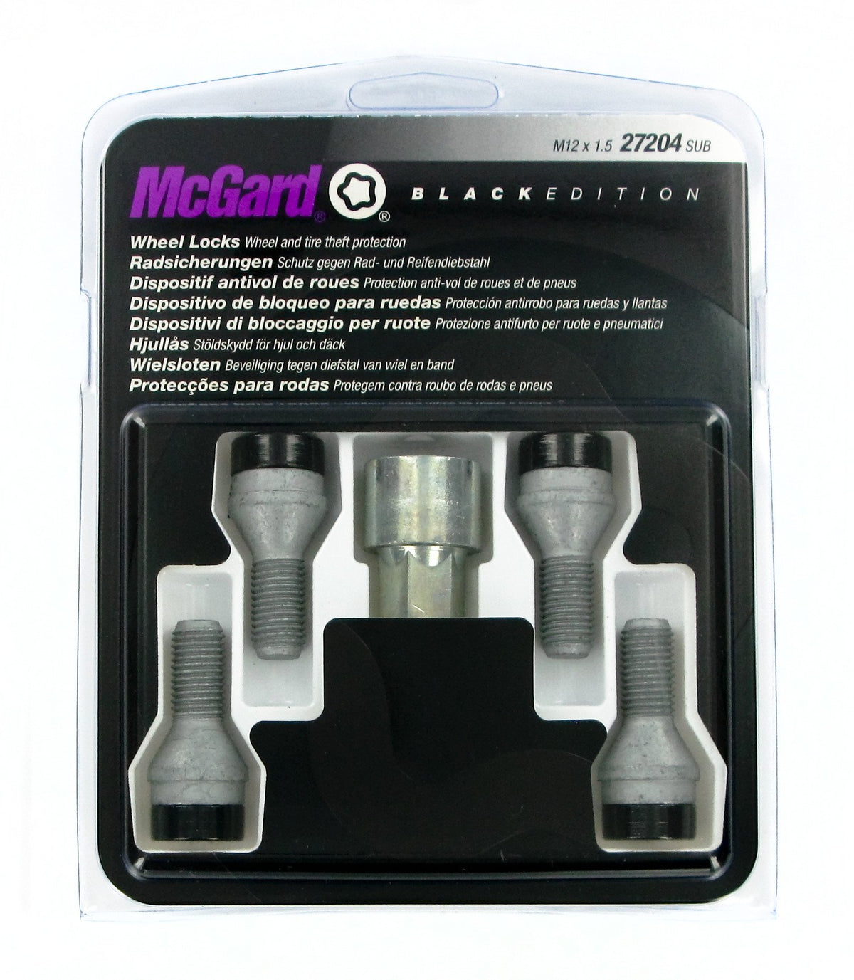 McGard Bulloni ruota auto conici kit 4 pz - Black Edition - A100