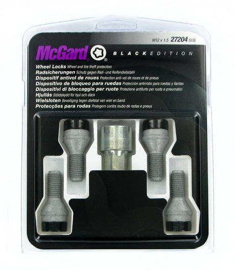 McGard Bulloni ruota auto conici kit 4 pz - Black Edition - A100