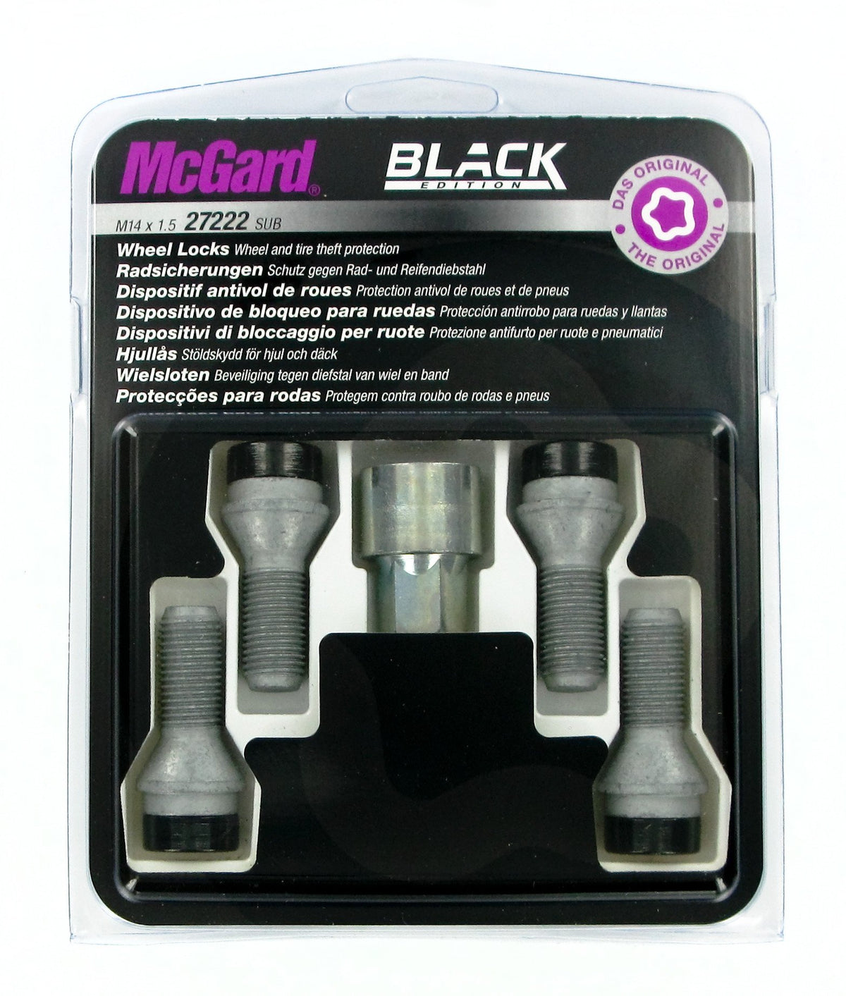 McGard Bulloni ruota auto conici kit 4 pz - Black Edition - A280