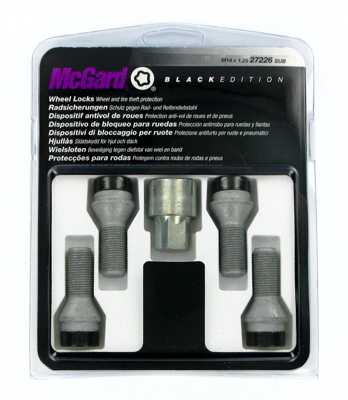 McGard Bulloni ruota auto conici kit 4 pz - Black Edition - A220