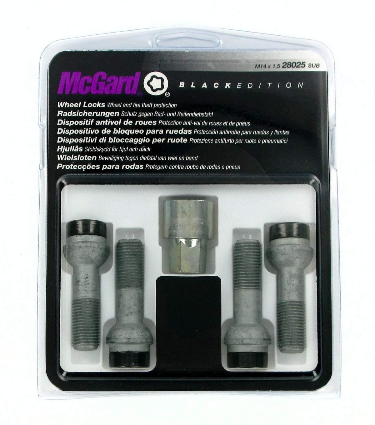 McGard Bulloni ruota auto sferici kit 4 pz - Black Edition - E120