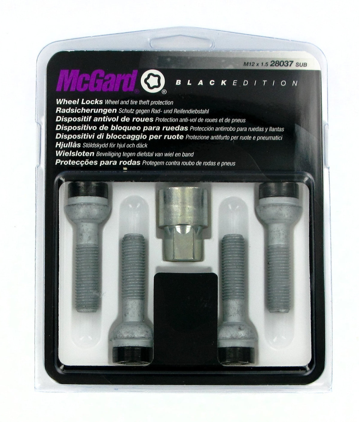 McGard Bulloni ruota auto sferici kit 4 pz - Black Edition - E060