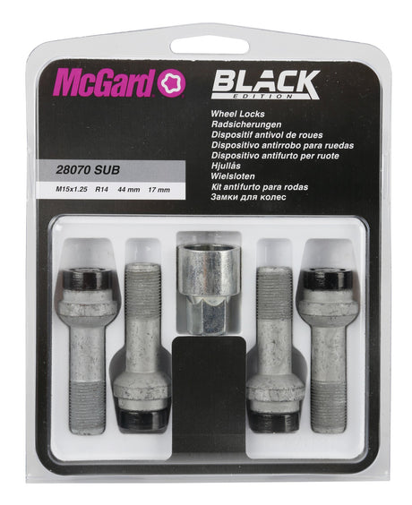 McGard Bulloni sferici, kit 4 pz - Black Edition - E180