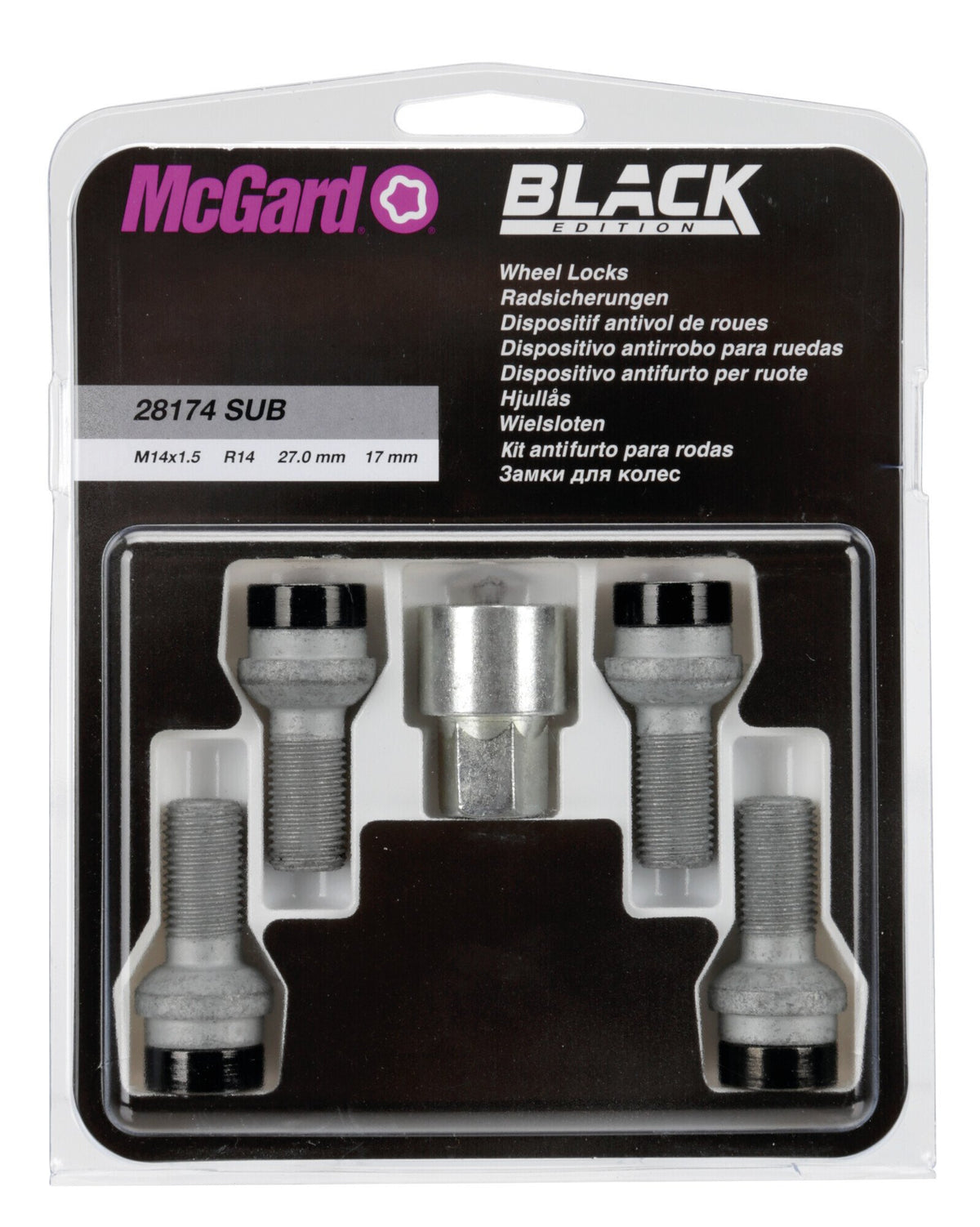 McGard Bulloni sferici, kit 4 pz - Black Edition - E090