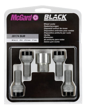 McGard Bulloni sferici, kit 4 pz - Black Edition - E090