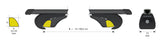 Lampa Quadra Rail Barre Portatutto Acciaio + Kit Evos RS 108 cm - S