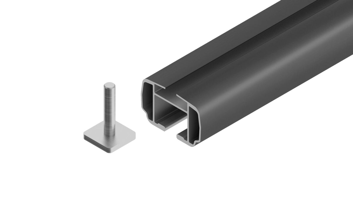 Nordrive Helio Black Rail, set completo barre portatutto in alluminio - L - Evos RA N15041