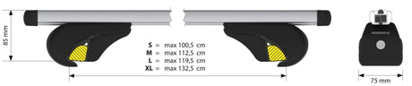 Yuro coppia barre portatutto in alluminio M 120 cm N15045