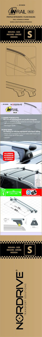 Lampa Alumia In-Rail Set Barre Portatutto Alluminio Evos IA 108 cm