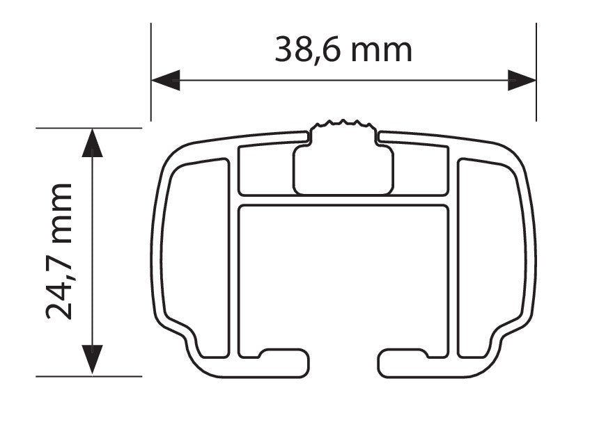 Helio coppia barre portatutto alluminio XL 140 cm Audi E-Tron 01/20> prof.int. N15077