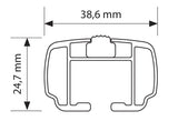Helio coppia barre portatutto alluminio XL 140 cm Audi E-Tron 01/20> prof.int. N15077