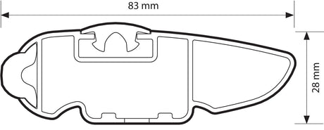 Nordrive Silenzio, coppia barre portatutto in alluminio - L - 128 cm N15086