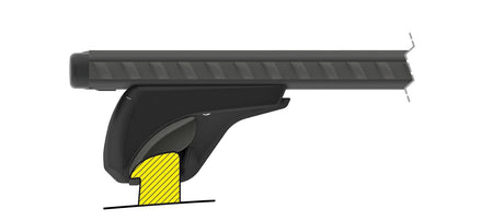 Nordrive Silenzio Black In-Rail, set completo barre portatutto in alluminio - M - Evos IA N15100